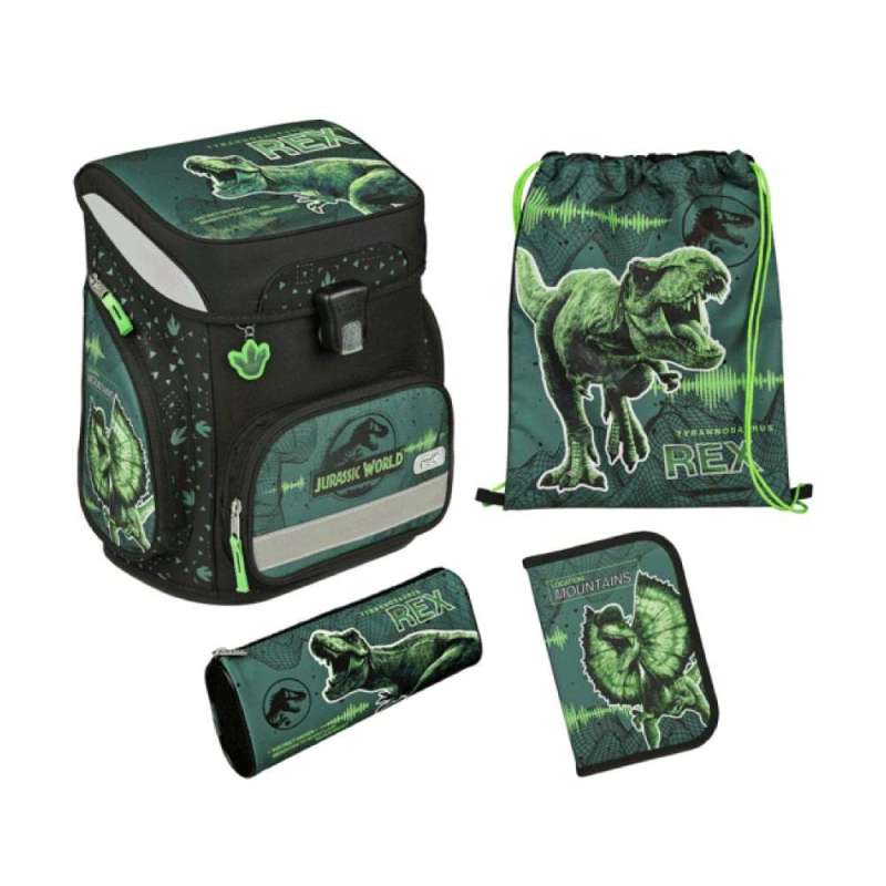 SCOOLI Schulranzen Set EasyFit 5 tlg - Jurassic World