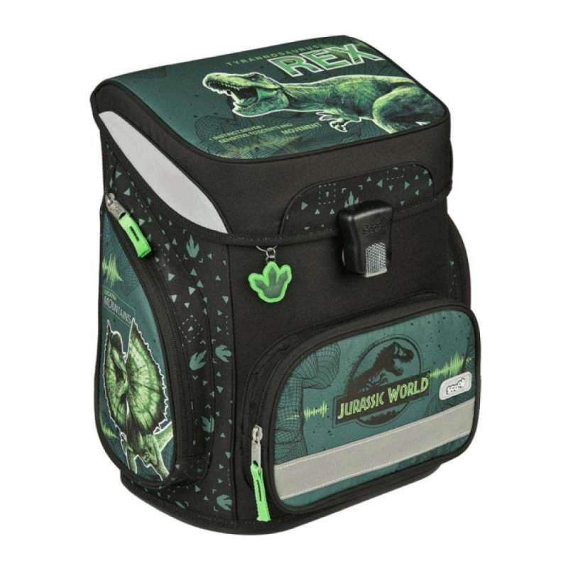 SCOOLI Schulranzen Set EasyFit 5 tlg - Jurassic World seitliche Front
