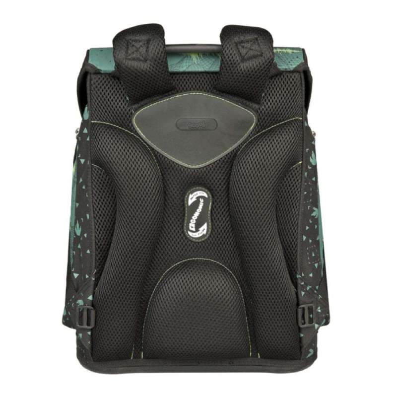 SCOOLI Schulranzen Set EasyFit 5 tlg - Jurassic World Rückansicht mit Tragegurte oben