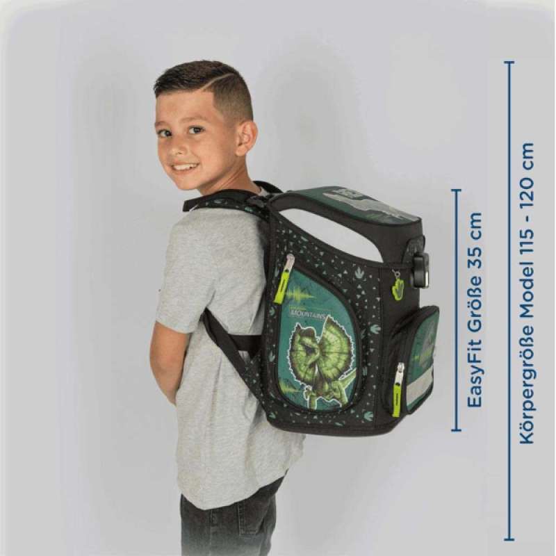 SCOOLI Schulranzen Set EasyFit 5 tlg - Jurassic World Maßangaben