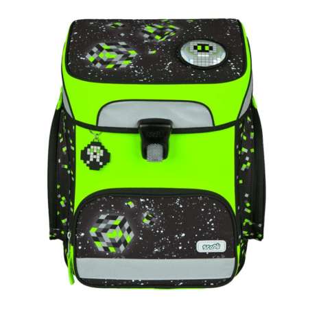 SCOOLI Schulranzen Set EasyFit 5 tlg - Glow Edition Space Robot Front