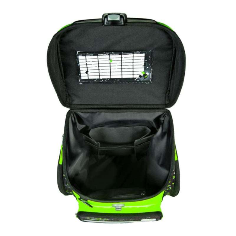 SCOOLI Schulranzen Set EasyFit 5 tlg - Glow Edition Space Robot offen Front