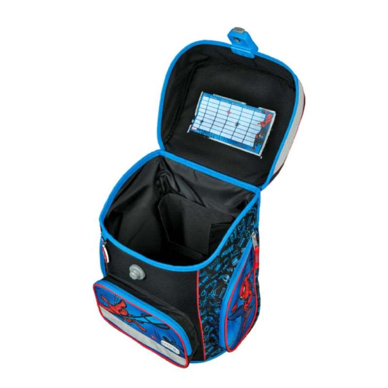 SCOOLI Schulranzen Set EasyFit 5 tlg - Spider Man seitlich offen