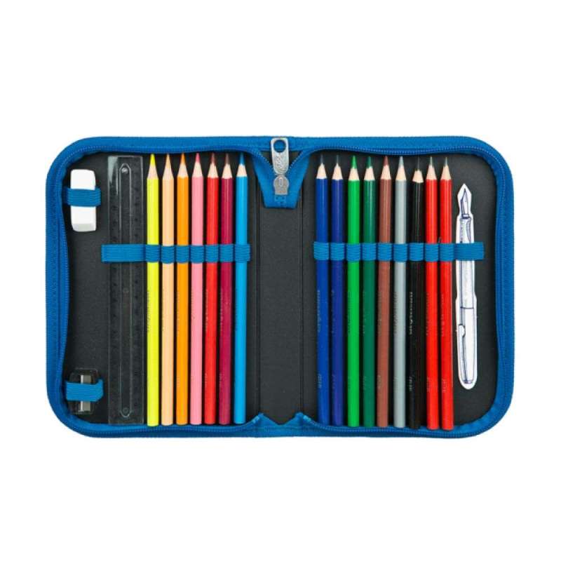 SCOOLI Schulranzen Set EasyFit 5 tlg - Spider Man Schüleretui offen