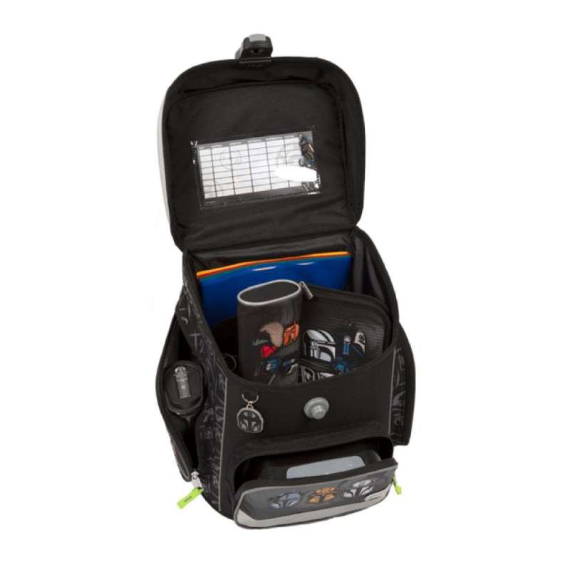 SCOOLI Schulranzen Set EasyFit 5 tlg - Star Wars seitlich offen gefüllt
