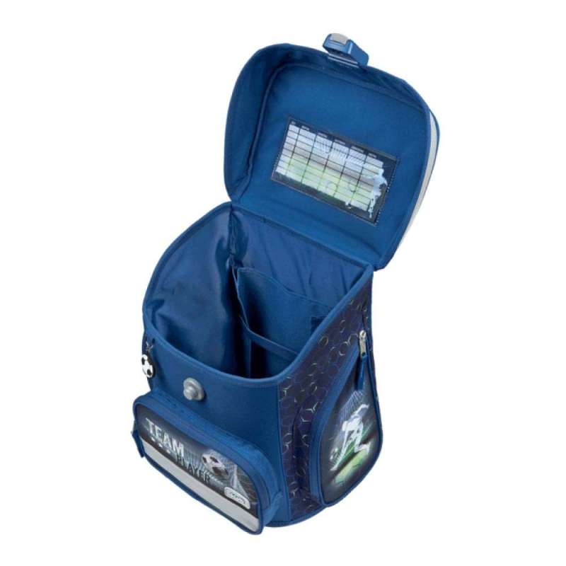 SCOOLI Schulranzen Set EasyFit 5 tlg - Team Player seitlich offen