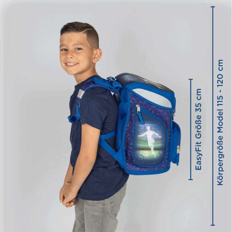 SCOOLI Schulranzen Set EasyFit 5 tlg - Team Player Maßangabe