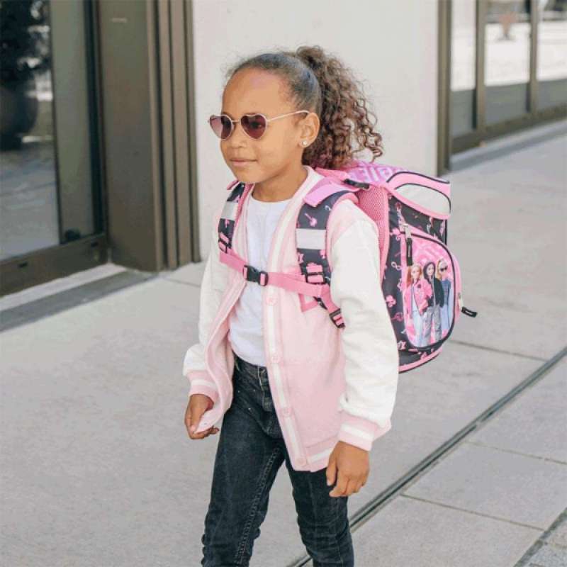 SCOOLI Schulranzen Set EasyFit 5 tlg - Barbie Kind mit Schulranzen