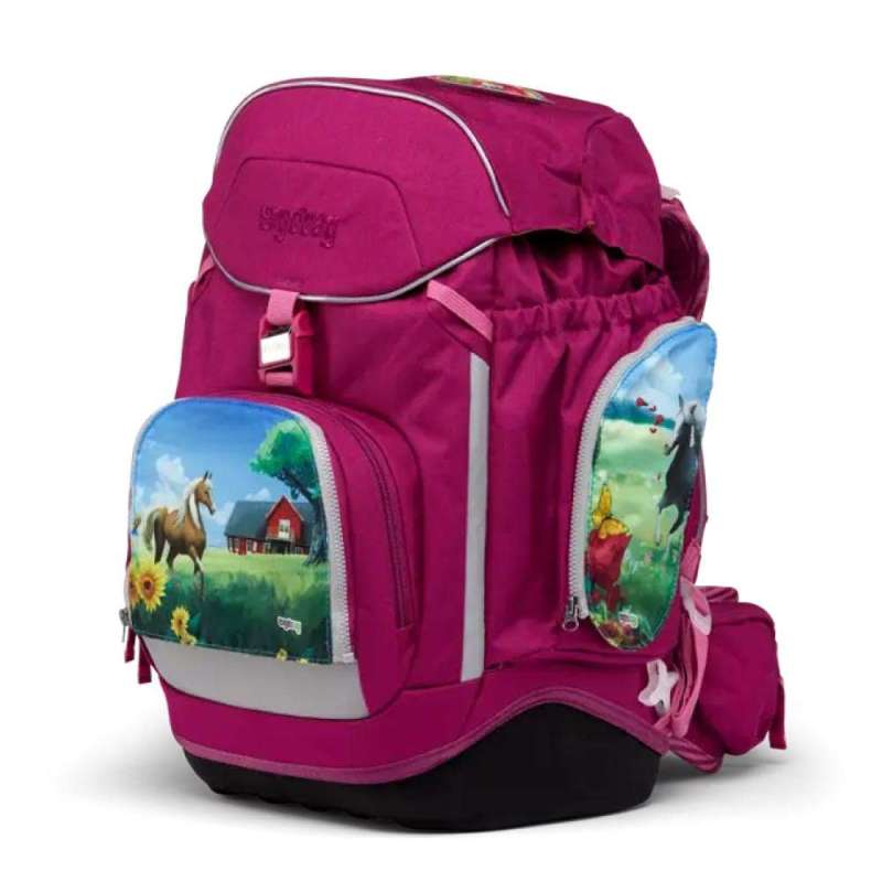 ERGOBAG Zippies - Pferd grau an Schulranzen seitlich