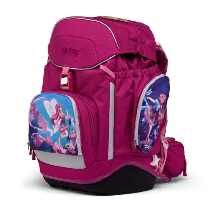 ERGOBAG Zippies - Fee grau an Schulranzen seitlich