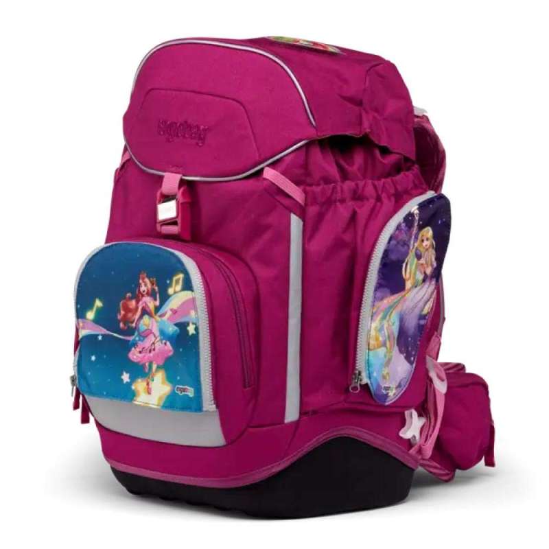 ERGOBAG Zippies - Prinzessin grau an Schulranzen seitlich