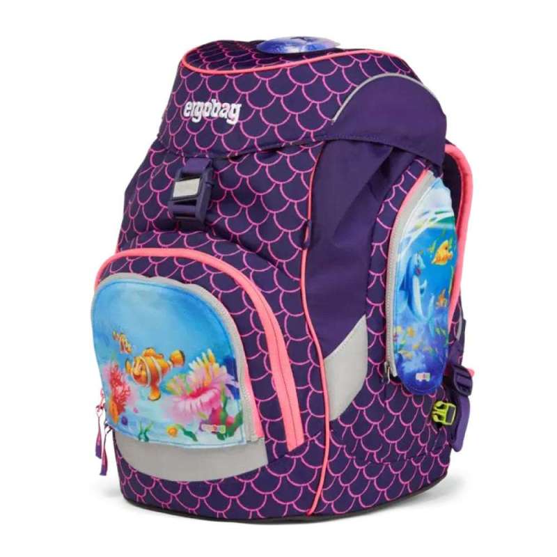 ERGOBAG Zippies - Unterwasser an lila Schulranzen