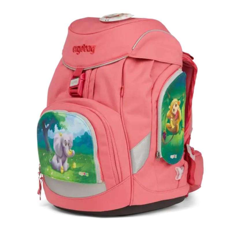 ERGOBAG Zippies - Zoobabies an rosa Schulranzen