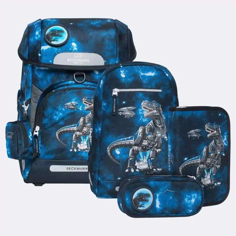 BECKMANN Schulranzen Set AIR PLUS 6 tlg - Tech Rex