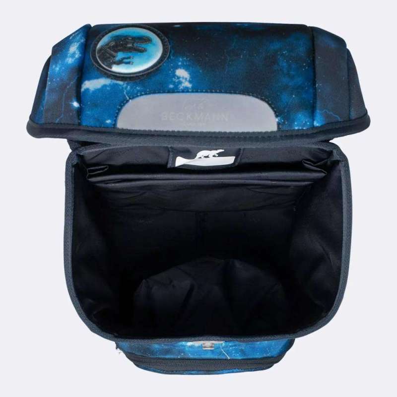 BECKMANN Schulranzen Set AIR PLUS 6 tlg - Tech Rex oben offen