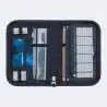 BECKMANN Schulranzen Set AIR PLUS 6 tlg - Tech Rex Schüleretui halb offen