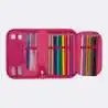 BECKMANN Schulranzen Set AIR PLUS 6 tlg - Cherry Schüleretui offen
