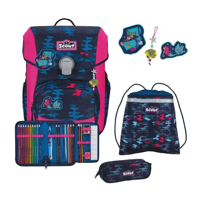 SCOUT Schulranzen Set Neo Magic Sea Set
