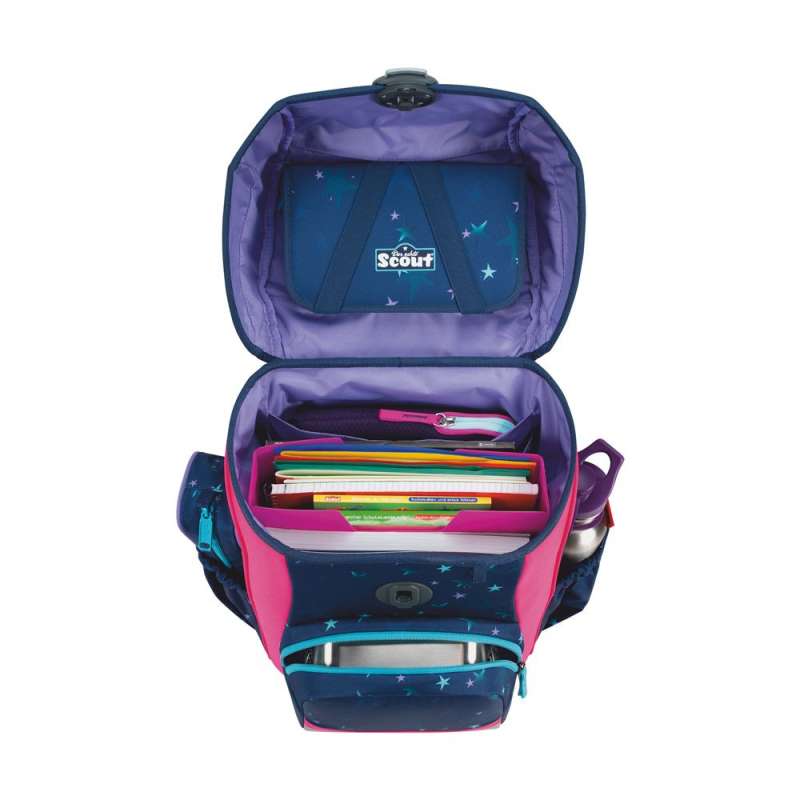 SCOUT Schulranzen Set Neo Pretty Star geöffnet