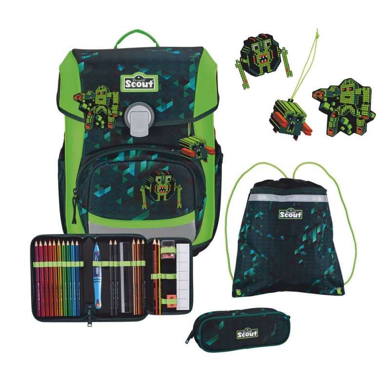 SCOUT Schulranzen Set Neo Cubes Set